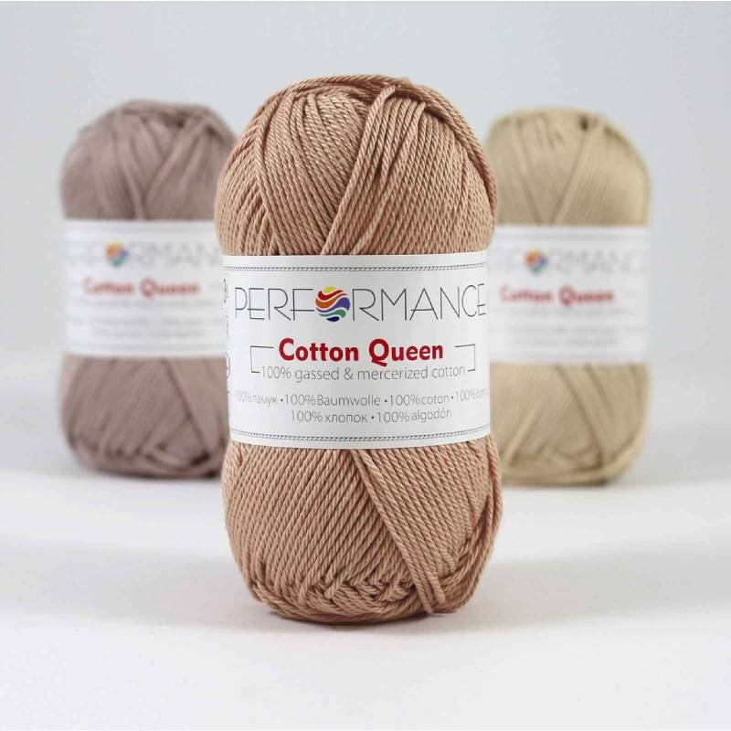 Bavlněná příze Cotton Queen 2032 - hnědá