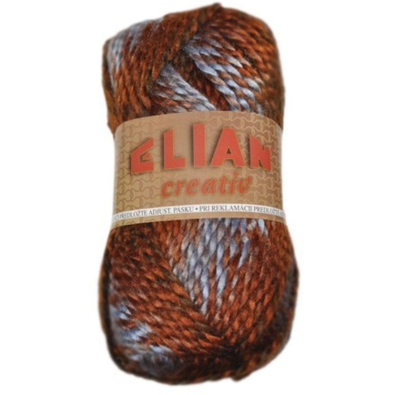 Pletací příze Elian Creativ 85800 - hnědofialová