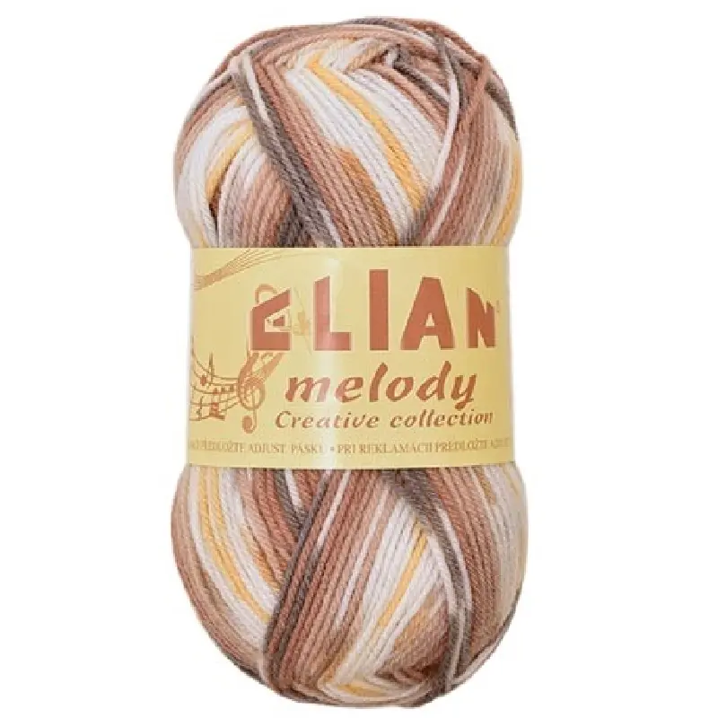 Ponožková příze Elian Melody 287 - hnědá
