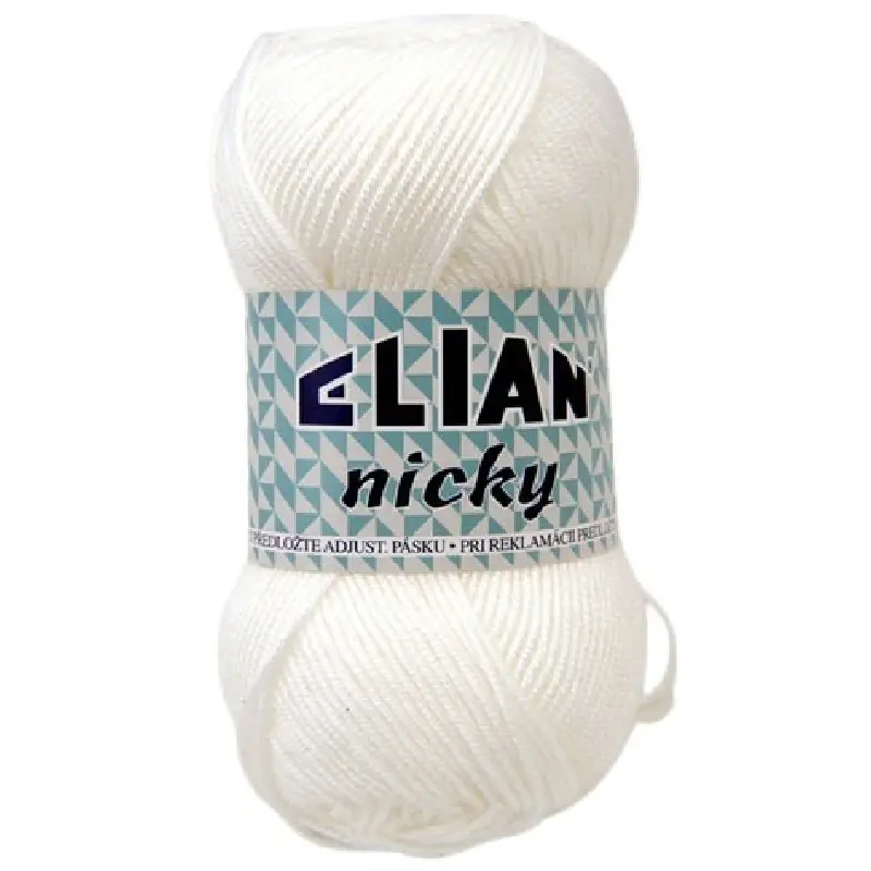 Pletací příze Elian Nicky 208 - bílá