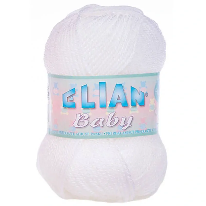 Pletací příze Elian Baby 208 - bílá