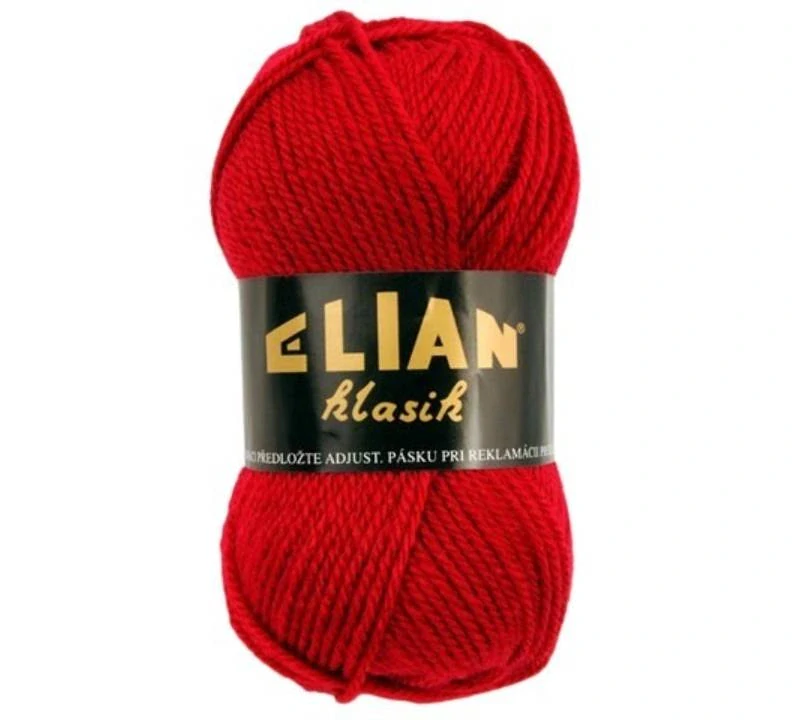 Pletací příze Elian Klasik 207 - červená antipilling
