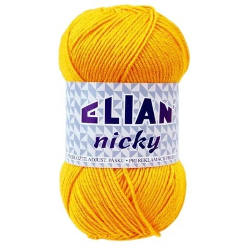 Pletací příze Elian Nicky 10333 - žlutá