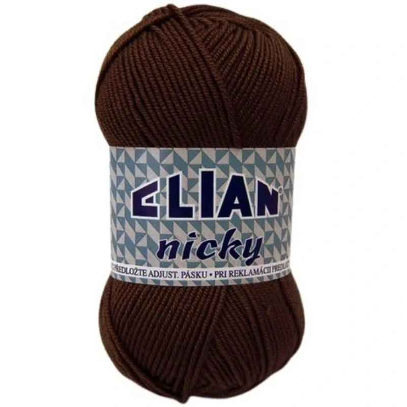 Pletací příze Elian Nicky 1182 - hnědá