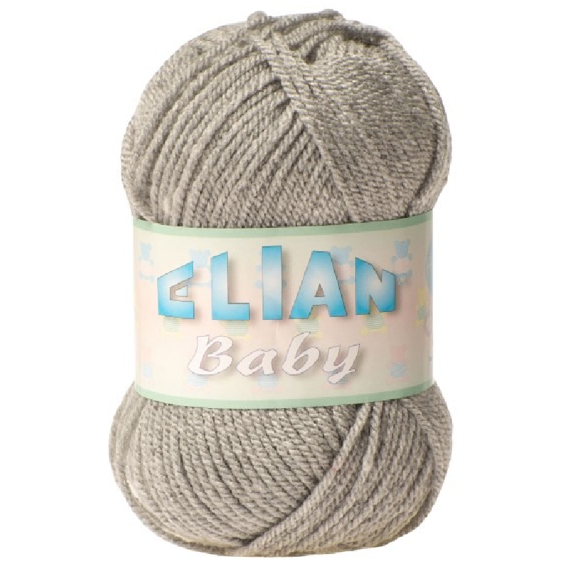 Pletací příze Elian Baby 00195 - šedá