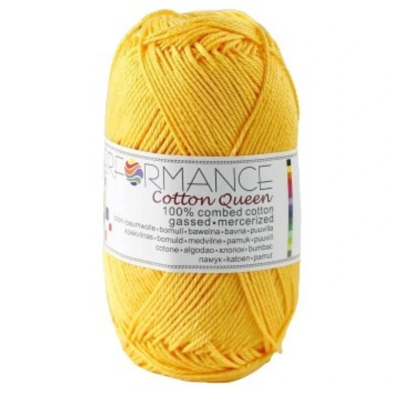 Bavlněná příze Cotton Queen 0114 - žlutá