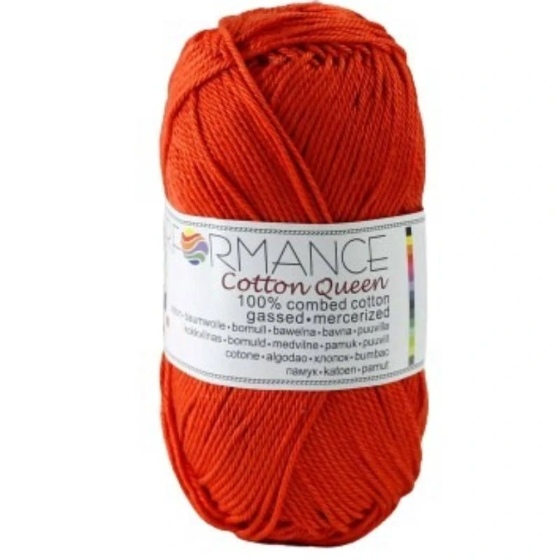 Bavlněná příze Cotton Queen 144 - oranžová
