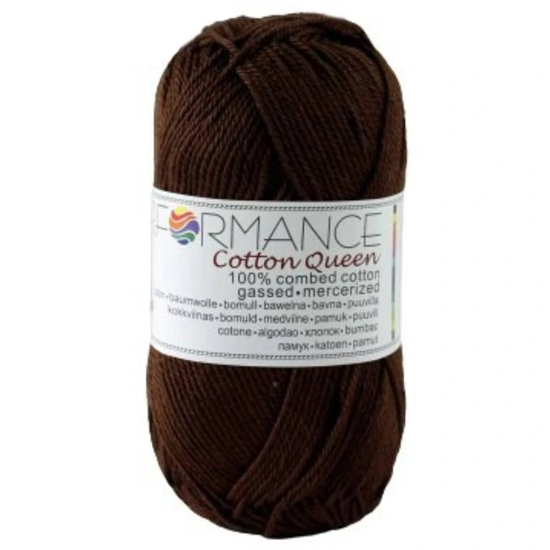 Bavlněná příze Cotton Queen 227 - hnědá