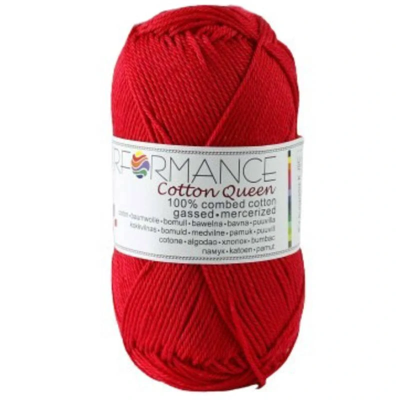 Bavlněná příze Cotton Queen 162 - červená