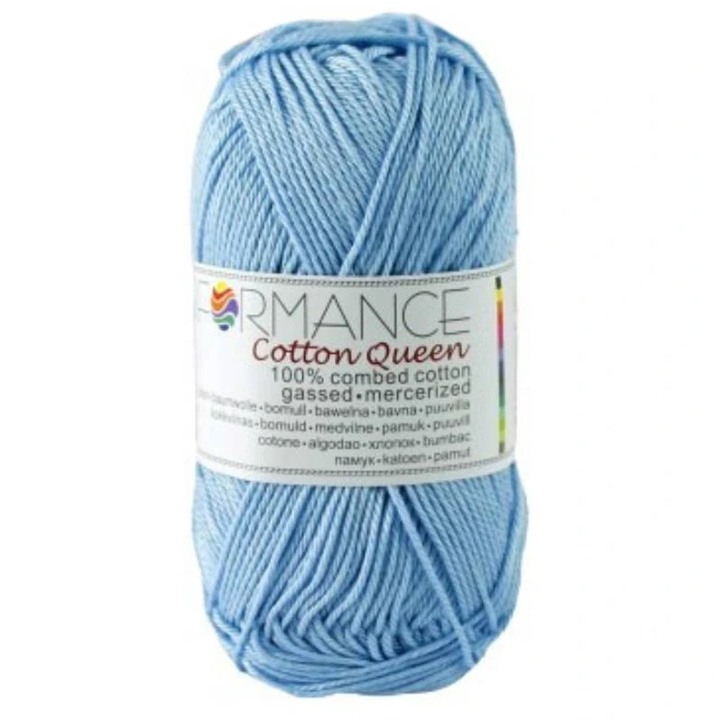 Bavlněná příze Cotton Queen 085 - modrá
