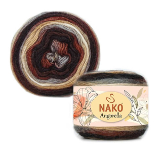 Pletací příze Nako Angorella 87578 - černovínová
