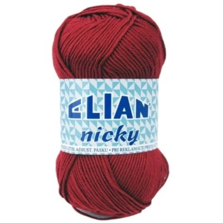 Pletací příze Elian Nicky 174 - vínová