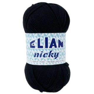 Pletací příze Elian Nicky 217 - černá