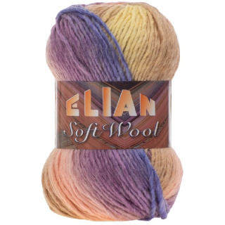 Pletací příze Elian Soft Wool 185 - fialová